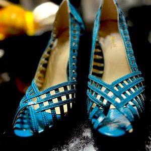 Anne Michelle Aqua Turquoise Heels